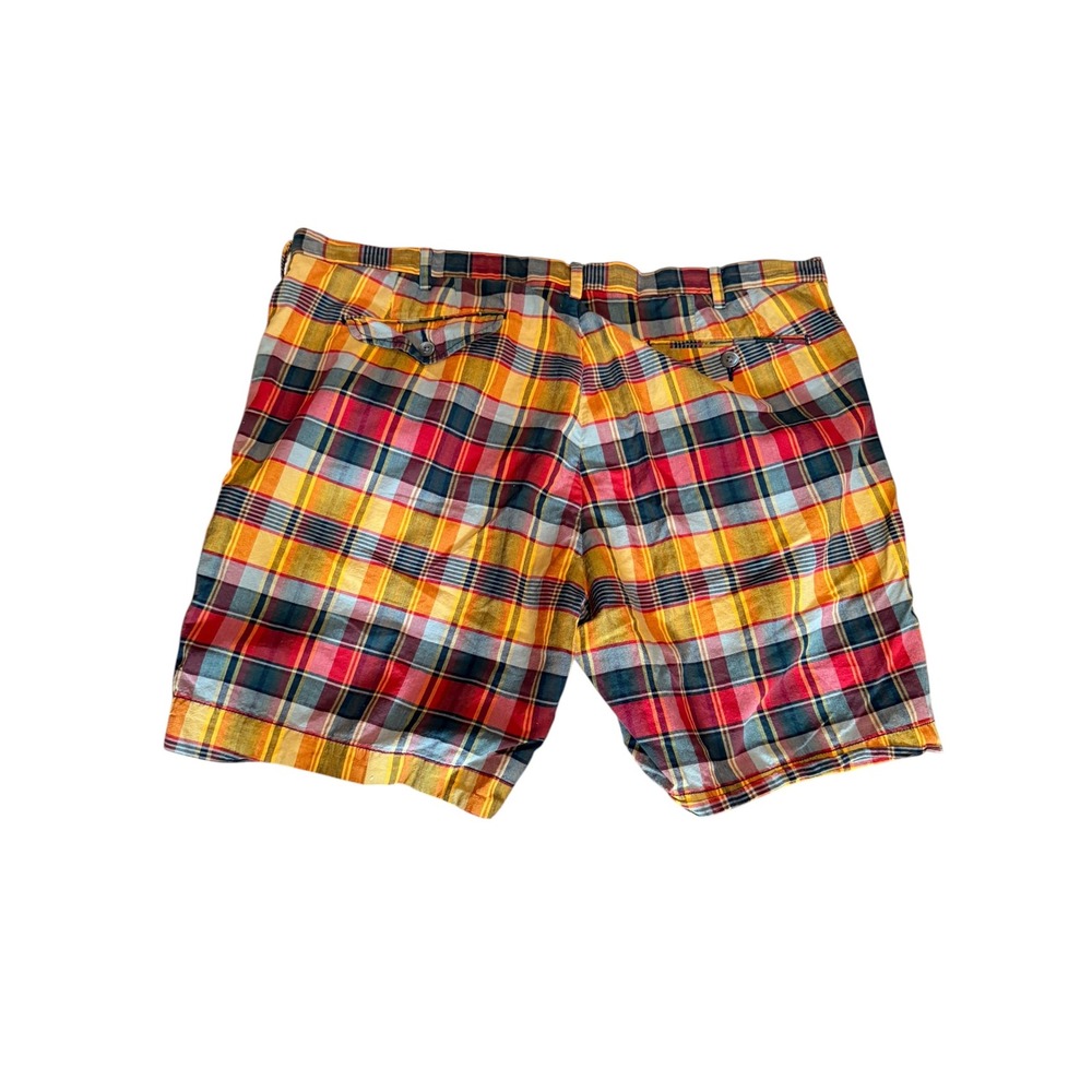 Polo Ralph Lauren Authentic India Madras Plaid Shorts Red Yellow Multi Size 38